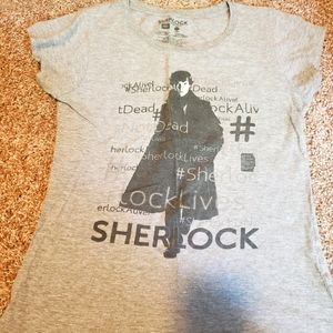 Sherlock #Sherlock Lives T-Shirt. Size XL.
